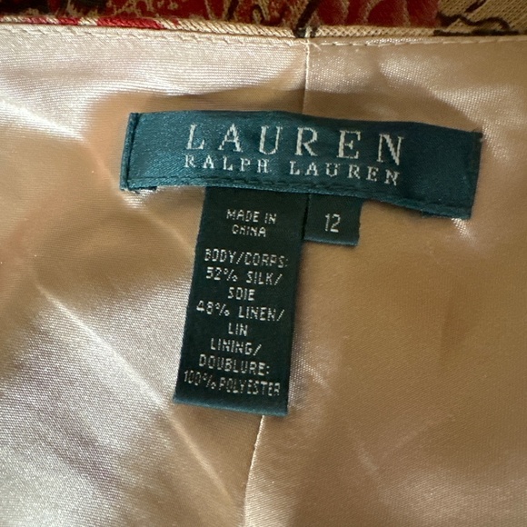 Ralph Lauren linen paisley and flower print kerchief sleeveless dress - Picture 5 of 6